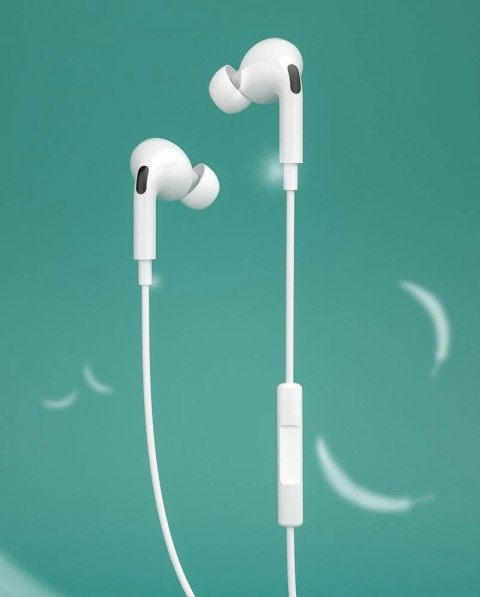WK Design przewodowe dokanałowe słuchawki 3,5 mm mini jack biały (Y31 3.5mm white)
