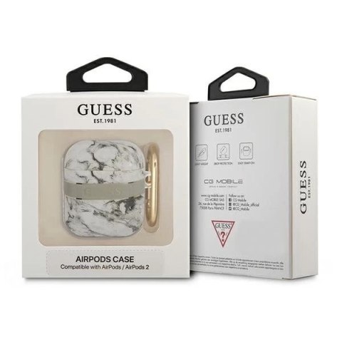 Guess GUA2HCHMAG AirPods cover szary/grey Marble Strap Collection