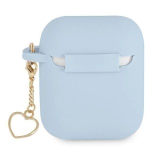 Guess GUA2LSCHSB AirPods 1/2 cover niebieski/blue Silicone Charm Collection