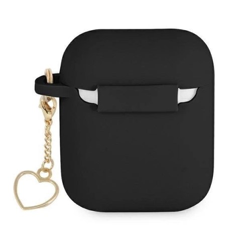 Guess GUA2LSCHSK AirPods 1/2 cover czarny/black Silicone Charm Collection