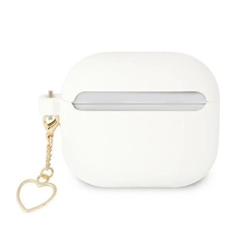 Guess GUA3LSCHSH AirPods 3 cover biały/white Silicone Charm Collection