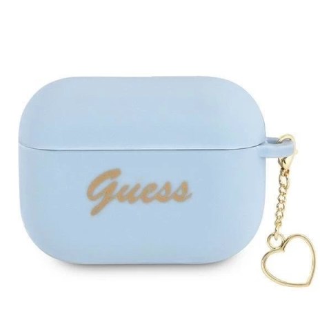 Guess GUAPLSCHSB AirPods Pro cover niebieski/blue Silicone Charm Collection