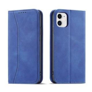 Magnet Fancy Case etui do iPhone 12 pokrowiec portfel na karty kartę podstawka niebieski