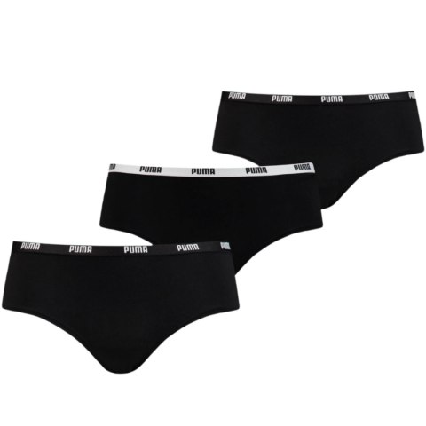 Bielizna damska Puma Hipster 3pak czarna 907592 02 Bielizna damska Puma Hipster 3pak czarna 907592 02