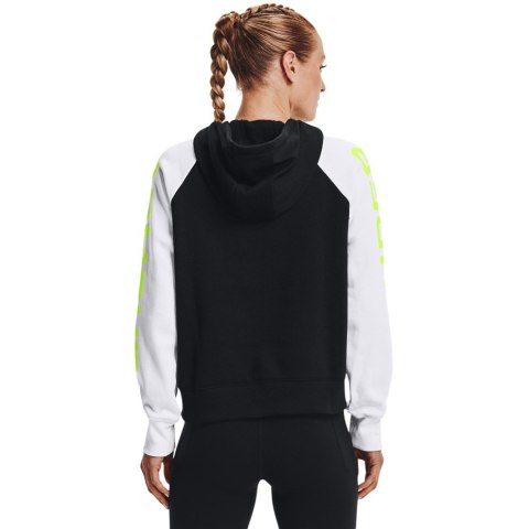 Bluza damska Under Armour Rival Fleece CB Hoodie czarno-biała 1365861 002