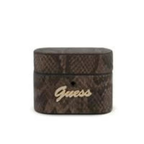 Guess GUACAPPUSNSMLBR AirPods Pro cover brązowy/brown Python Collection