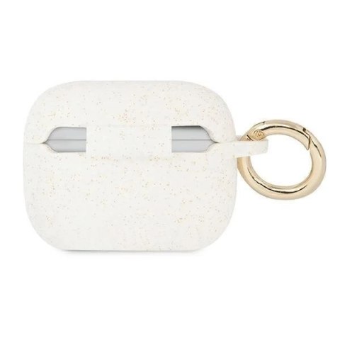 Guess GUAPSGGEH AirPods Pro cover biały/white Silicone Glitter
