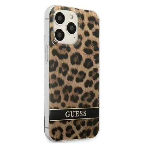 Guess GUHCP13XHSLEOW iPhone 13 Pro Max 6,7"brązowy/brown hardcase Leopard