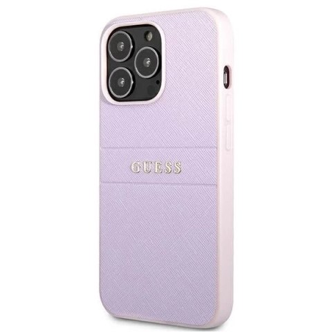 Guess GUHCP13XPSASBPU iPhone 13 Pro Max 6,7" fioletowy/purple hardcase Saffiano Stripe