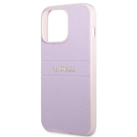 Guess GUHCP13XPSASBPU iPhone 13 Pro Max 6,7" fioletowy/purple hardcase Saffiano Stripe