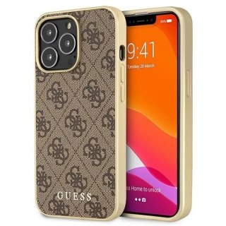 Guess GUHMP13LG4GB iPhone 13 Pro / 13 6,1" brązowy/brown hard case 4G Collection Magsafe