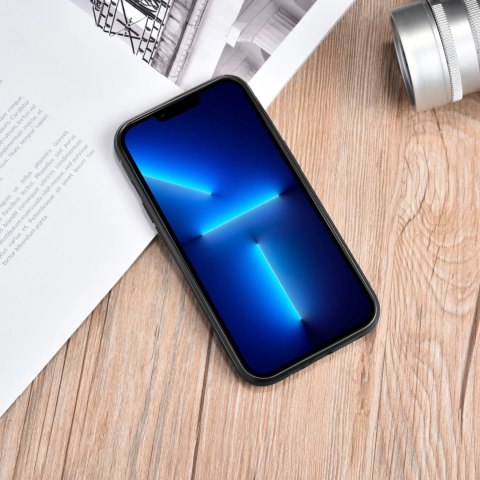 ICarer Leather Oil Wax etui pokryte naturalną skórą do iPhone 13 mini brązowy (ALI1211-BN)