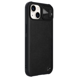 Nillkin CamShield Leather Case etui do iPhone 13 pokrowiec z osłoną na aparat czarny