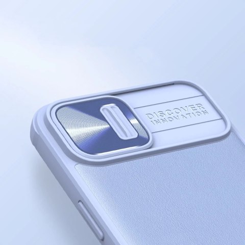 Nillkin CamShield Leather Case etui do iPhone 13 pokrowiec z osłoną na aparat fioletowy