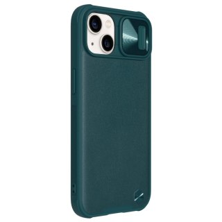 Nillkin CamShield Leather Case etui do iPhone 13 pokrowiec z osłoną na aparat zielony