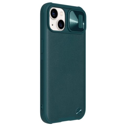 Nillkin CamShield Leather Case etui do iPhone 13 pokrowiec z osłoną na aparat zielony