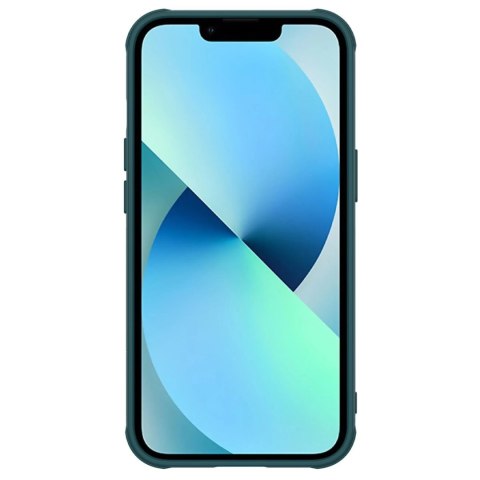 Nillkin CamShield Leather Case etui do iPhone 13 pokrowiec z osłoną na aparat zielony