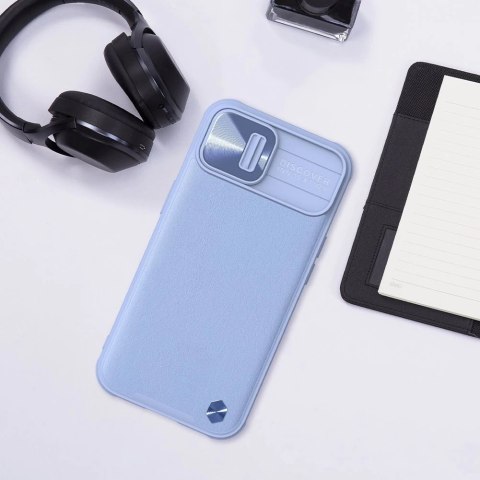 Nillkin CamShield Leather Case etui do iPhone 13 pokrowiec z osłoną na aparat zielony