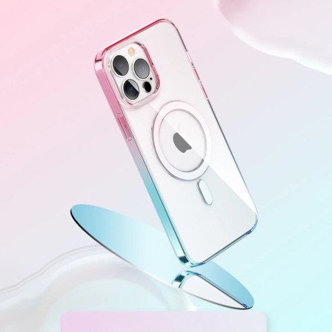 Kingxbar PQY Gradient Series magnetyczne etui do iPhone 13 Pro obudowa pokrowiec przezroczysty (kompatybilne z MagSafe)