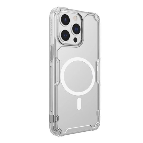 Nillkin Nature Pro Magnetic Case etui do iPhone 13 Pro magnetyczna pancerna obudowa pokrowiec przezroczysty (kompatybilne z MagS