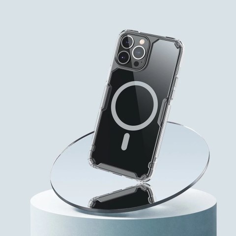 Nillkin Nature Pro Magnetic Case etui do iPhone 13 Pro magnetyczna pancerna obudowa pokrowiec przezroczysty (kompatybilne z MagS