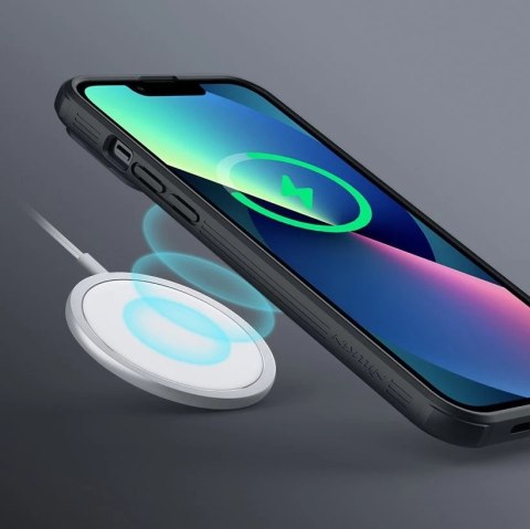 Nillkin Texture Pro Magnetic Case etui do iPhone 13 Pro Max osłona na aparat obudowa pokrowiec czarny (kompatybilne z MagSafe)