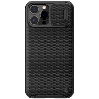 Nillkin Texture Pro Magnetic Case etui do iPhone 13 Pro osłona na aparat obudowa pokrowiec czarny (kompatybilne z MagSafe)