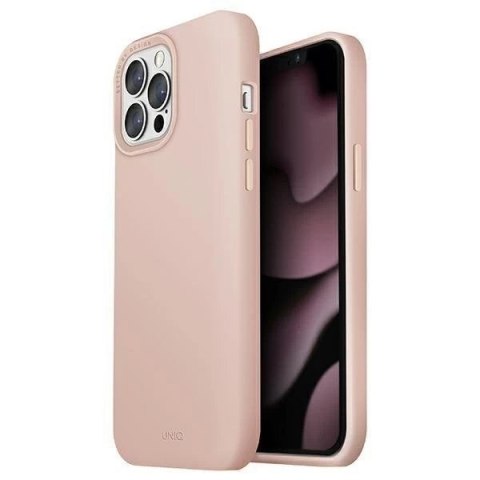 UNIQ etui Lino Hue iPhone 13 Pro Max 6,7" różowy/blush pink MagSafe