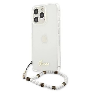 Guess GUHCP13XKPSWH iPhone 13 Pro Max 6,7" Transparent hardcase White Pearl