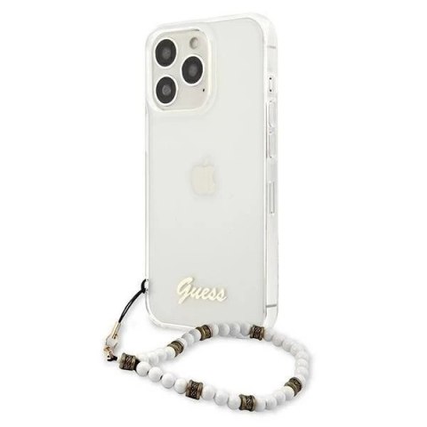 Guess GUHCP13XKPSWH iPhone 13 Pro Max 6,7" Transparent hardcase White Pearl