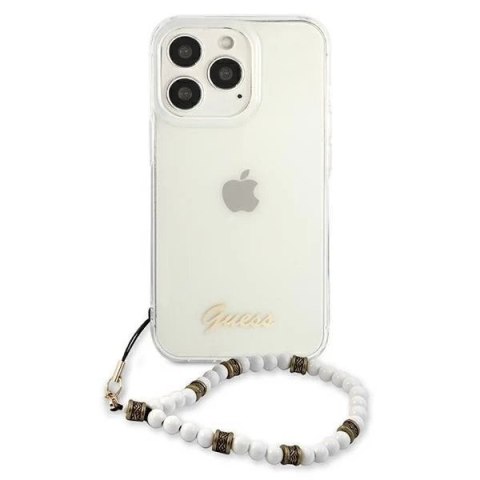 Guess GUHCP13XKPSWH iPhone 13 Pro Max 6,7" Transparent hardcase White Pearl