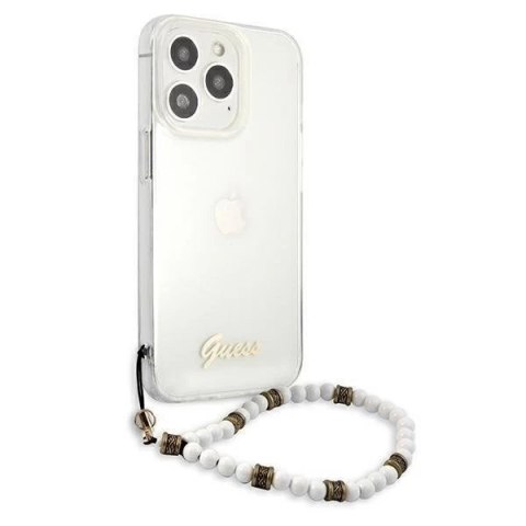 Guess GUHCP13XKPSWH iPhone 13 Pro Max 6,7" Transparent hardcase White Pearl