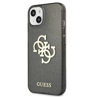Guess GUHCP13SPCUGL4GBK iPhone 13 mini 5,4" czarny/black hard case Glitter 4G Big Logo