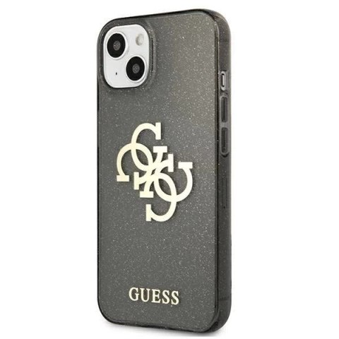 Guess GUHCP13SPCUGL4GBK iPhone 13 mini 5,4" czarny/black hard case Glitter 4G Big Logo