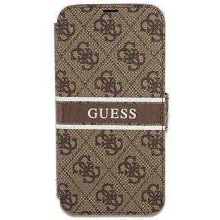 Guess GUBKP13L4GDBR iPhone 13 Pro / 13 6,1" brązowy/brown book 4G Stripe