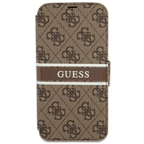 Guess GUBKP13L4GDBR iPhone 13 Pro / 13 6,1" brązowy/brown book 4G Stripe