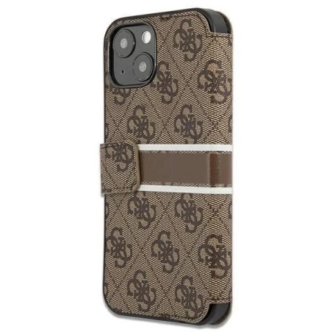 Guess GUBKP13S4GDBR iPhone 13 mini 5,4" brązowy/brown book 4G Stripe