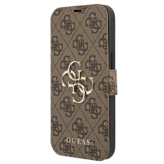 Guess GUBKP13S4GMGBR iPhone 13 mini 5,4" brązowy/brown book 4G Big Metal Logo