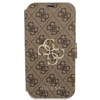Guess GUBKP13S4GMGBR iPhone 13 mini 5,4" brązowy/brown book 4G Big Metal Logo