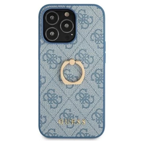 Guess GUHCP13L4GMRBL iPhone 13 Pro / 13 6,1" niebieski/blue hardcase 4G with ring stand