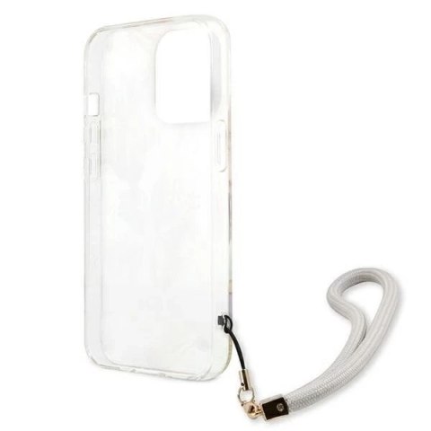 Guess GUHCP13LHFLSU iPhone 13 Pro / 13 6,1" fioletowy/purple hardcase Flower Strap