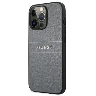 Guess GUHCP13LPSASBGR iPhone 13 Pro / 13 6,1" szary/grey Saffiano Strap