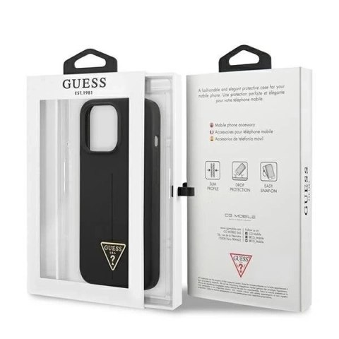 Guess GUHCP13LSLTGK iPhone 13 Pro / 13 6,1" czarny/black hardcase Silicone Triangle