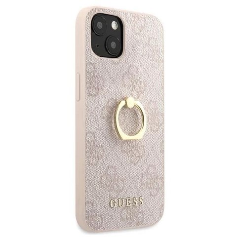 Guess GUHCP13S4GMRPI iPhone 13 mini 5,4" różowy/pink hardcase 4G with ring stand