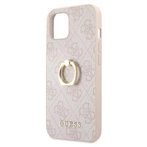 Guess GUHCP13S4GMRPI iPhone 13 mini 5,4" różowy/pink hardcase 4G with ring stand