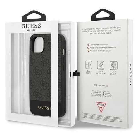 Guess GUHCP13SG4GLGR iPhone 13 mini 5,4" szary/grey hardcase 4G Stripe Collection