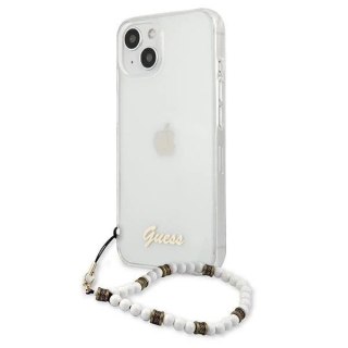 Guess GUHCP13SKPSWH iPhone 13 mini 5,4" Transparent hardcase White Pearl