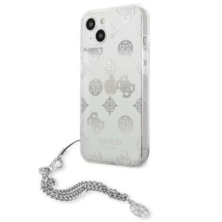 Guess GUHCP13SKSPESI iPhone 13 mini 5,4" srebrny/silver hardcase Peony Chain Collection