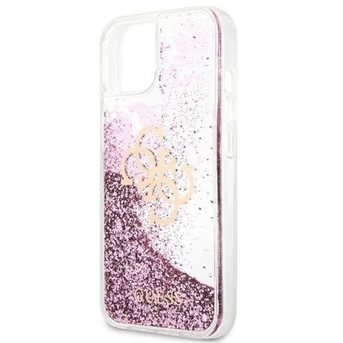 Guess GUHCP13SLG4GPI iPhone 13 mini 5,4" różowy/pink hardcase 4G Big Liquid Glitter
