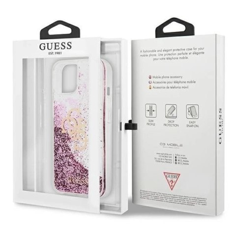 Guess GUHCP13SLG4GPI iPhone 13 mini 5,4" różowy/pink hardcase 4G Big Liquid Glitter